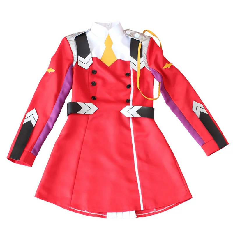 DARLING 02 Zero Two Cosplay Costume DARLING in the FRANXX Anime Cosplay DFXX Women Costume(Dress+ Headwear+Socks