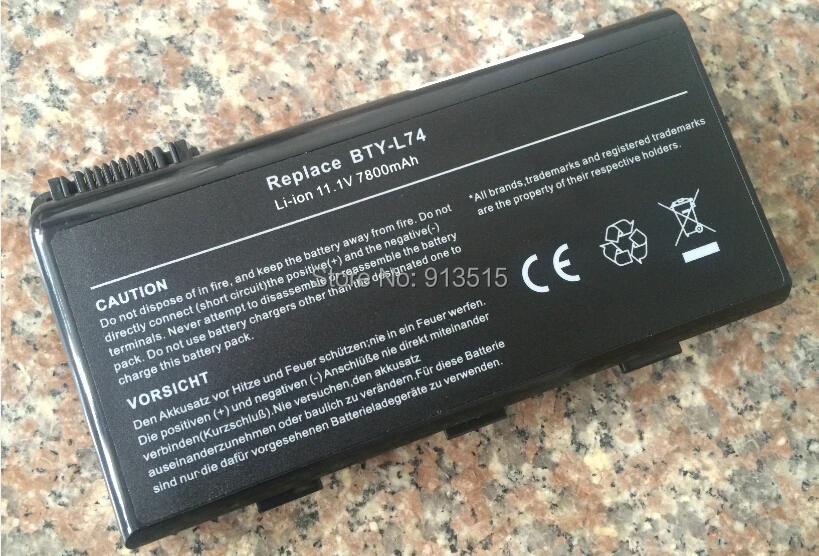 Фотоаккумулятор 9 cell на 6600 мА · ч для MSI A5000 A6000 A6200 CR600 CR610 CR700 CX600 CX700 Φ KB17019|bateria|bateria iii