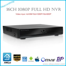 FULL HD 16 Channel 1080P CCTV NVR 16CH 2MP 4CH 5MP NVR 1 SATA HDD XMEYE ONVIF P2P HDMI VGA CCTV Video Recorder Support 6TB HDD