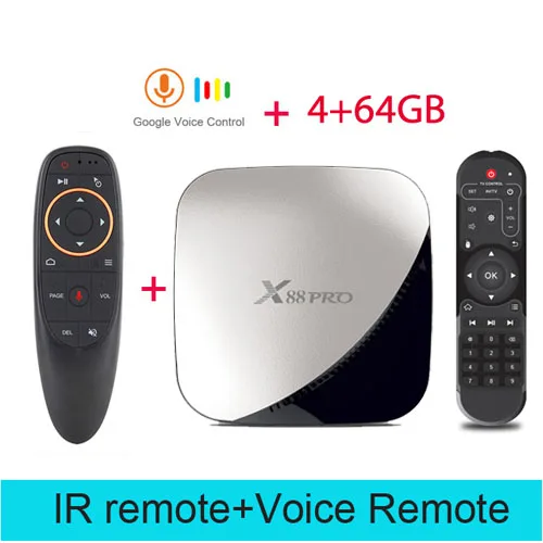 Android tv box X88 Pro 4G 64G android 9,0 smart tv Rockchip RK3318 четырехъядерный 2,4G& 5G wifi 4K HDR медиаплеер Google Play tv box - Цвет: 4GB 64GB G10 Gyro