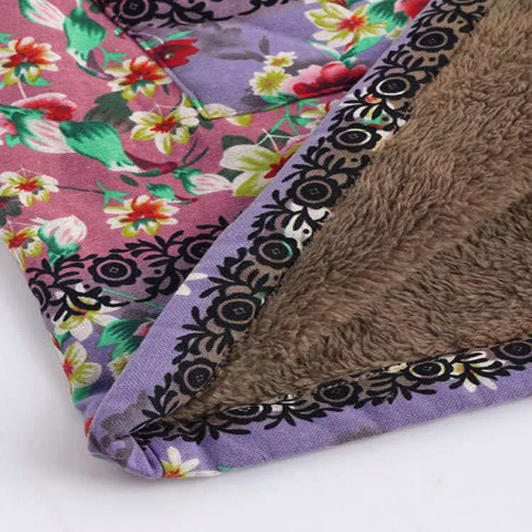 QPFJQD Женские флисовые винтажные толстовки с цветочным принтом женские зимние повседневные хлопковые длинные плюшевые пальто размера плюс на молнии весна-осень