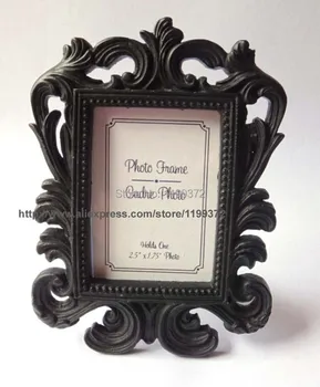 

500pcs/lot Black Or White Color Ornate Baroque Style Photo Picture Frame Wedding Party Table Wall Card Holder Gift