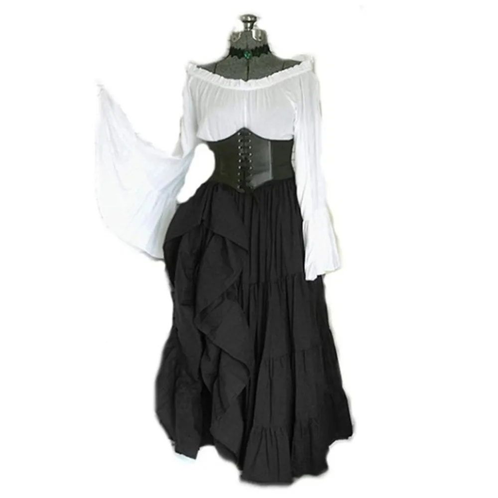 Средневековый костюм, костюм на Хэллоуин для женщин, длинное платье в стиле древнего Ренессанса, костюм для косплея в викторианском стиле, нарядная одежда для маскировки
