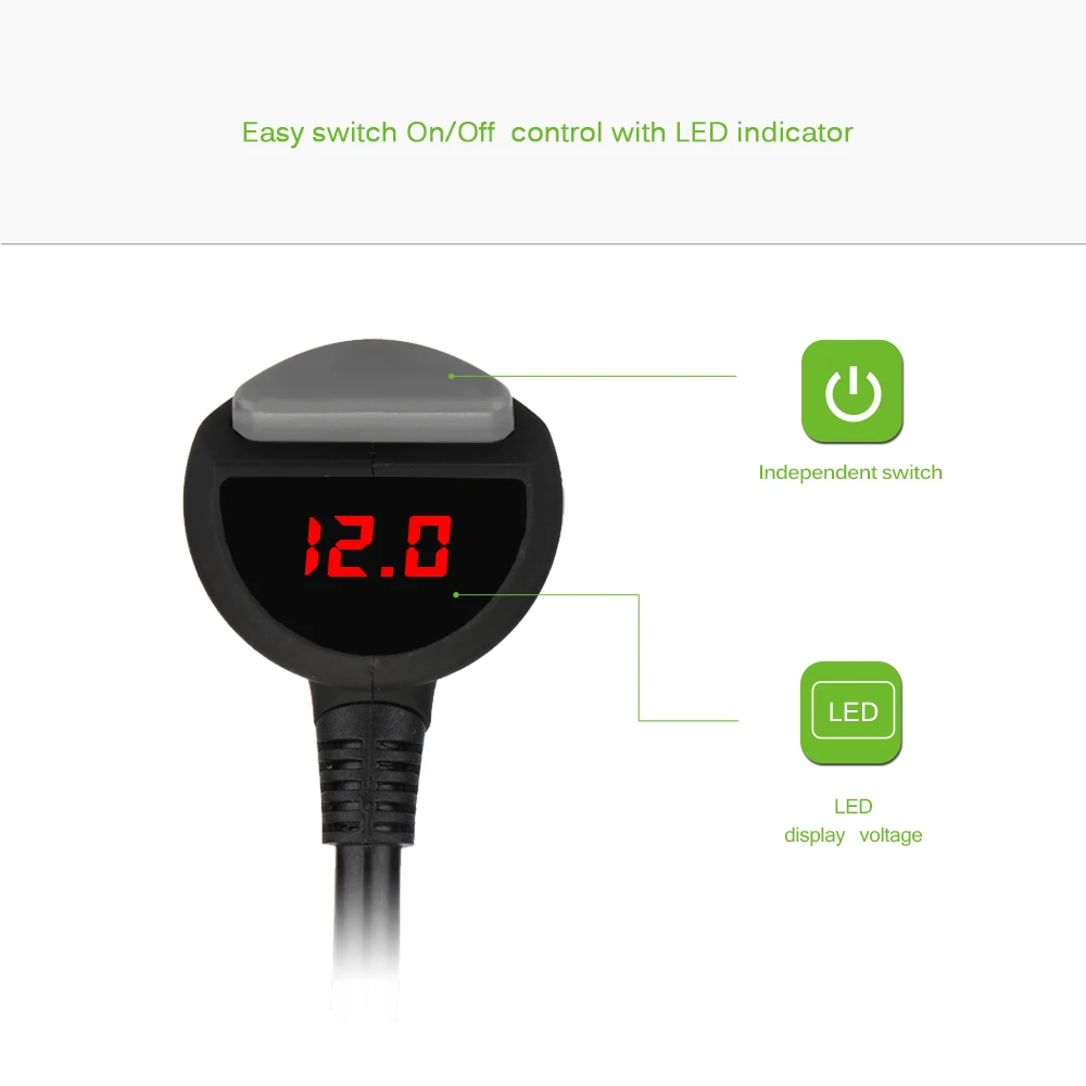 Устройство Onever для быстрой зарядки 4 USB порта 120 Вт 12 ~ 24 В|voltmeter 3|voltmeter chargervoltmeter 24v |