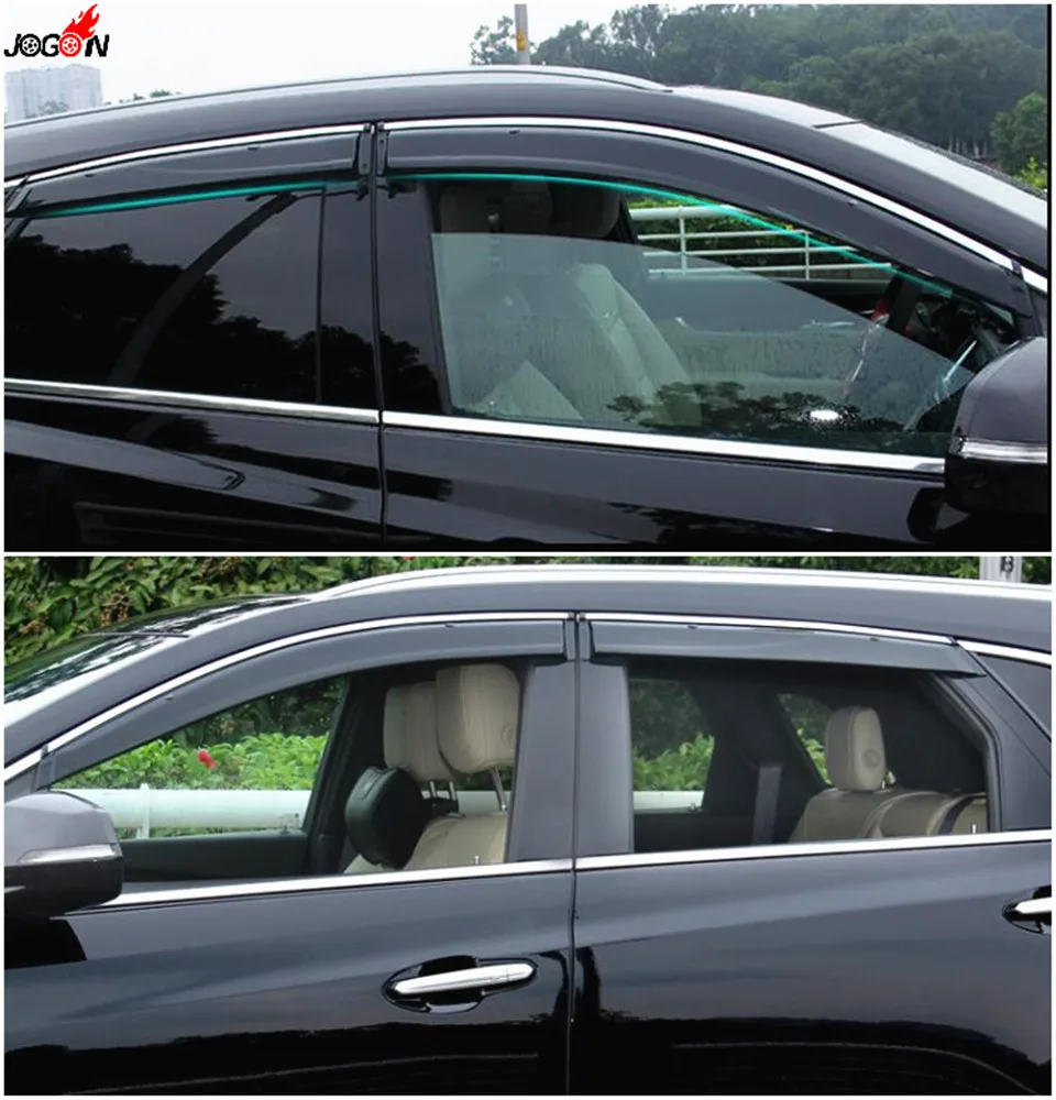 

4pcs/set Smoke Sun Rain Visor Vent Window Deflector Shield Guard Shade For Cadillac XT5 2016 2017