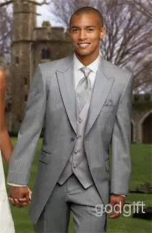 

2018 New Free shipping tuxedos grey wedding suit Wool polyester blend wedding suits for men