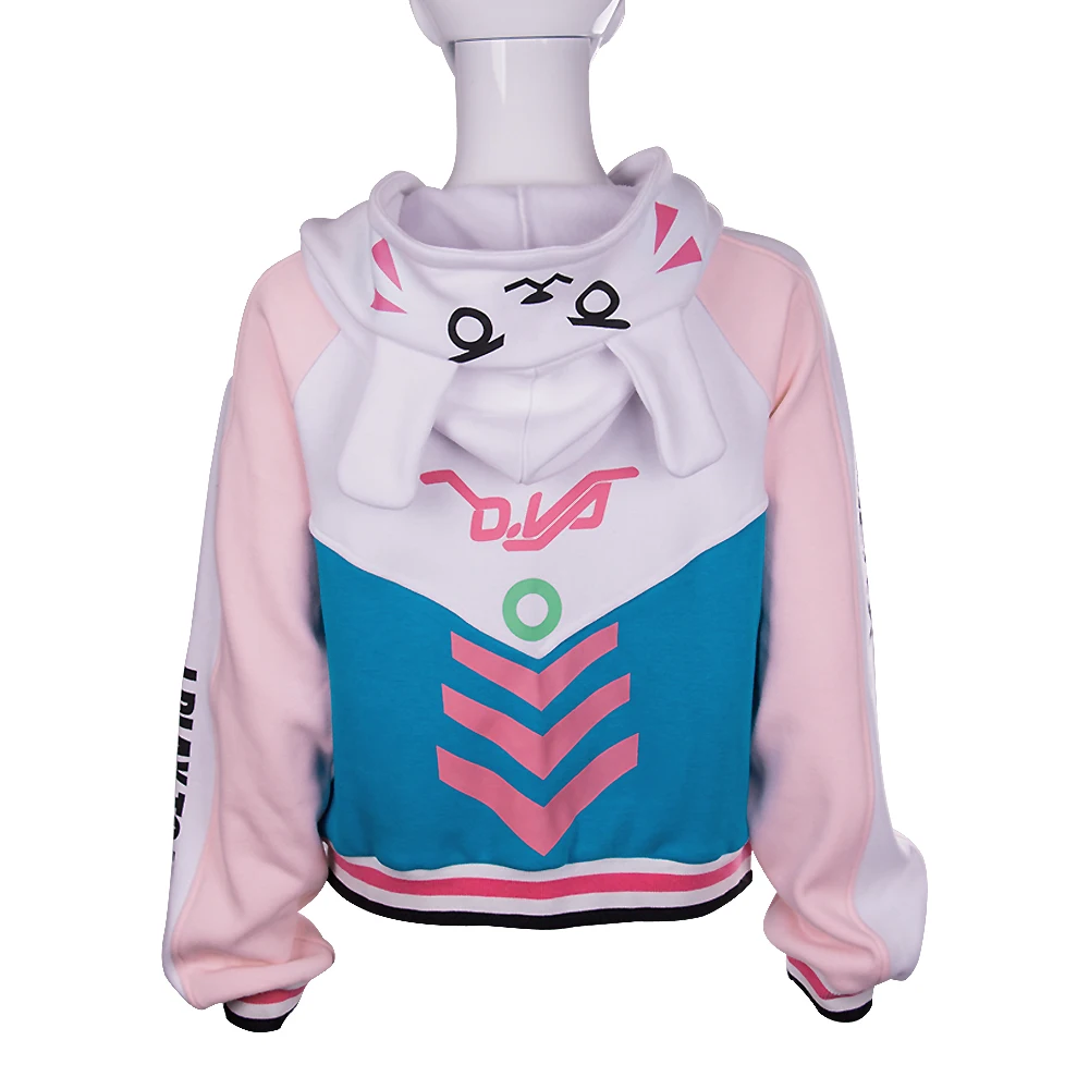 Game Overwatch DVA Hoodie Cosplay D.va Costume Baseball Coat Hoodies Jacket New7