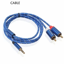 Для аудио 3,5 мм стерео штекер 2 RCA Y кабель для iPOD MP3 мобильного телефона 0,5 m-3 m