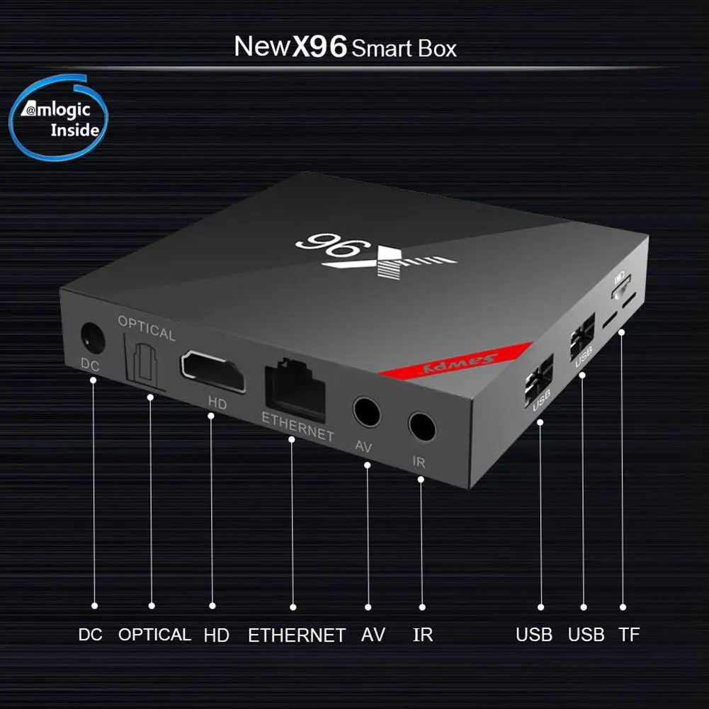 X96 X96w tv box WiFi android 7.1 2GB 16GB Amlogic 1GB 8GB S905W tvbox Quad Core WiFi Media Player s