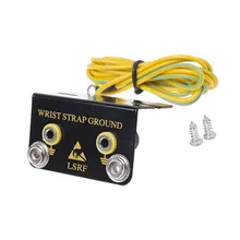 1 шт. антистатическое заземление разъем двойная вилка типа «банан» точка два запястья погремушка для ремня безопасности