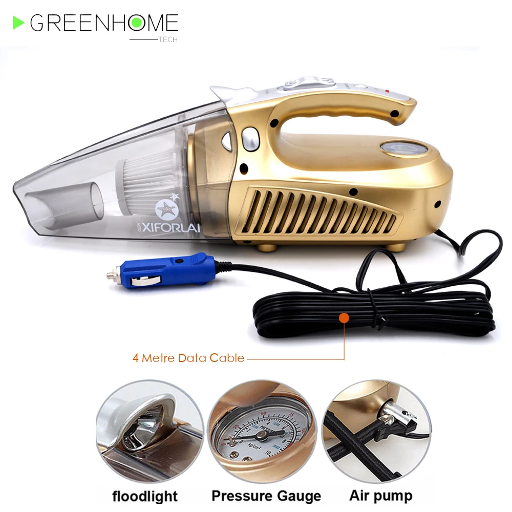 Car Vacuum Portable Handheld Car Vacuum Cleaner 12V 90W Wet and