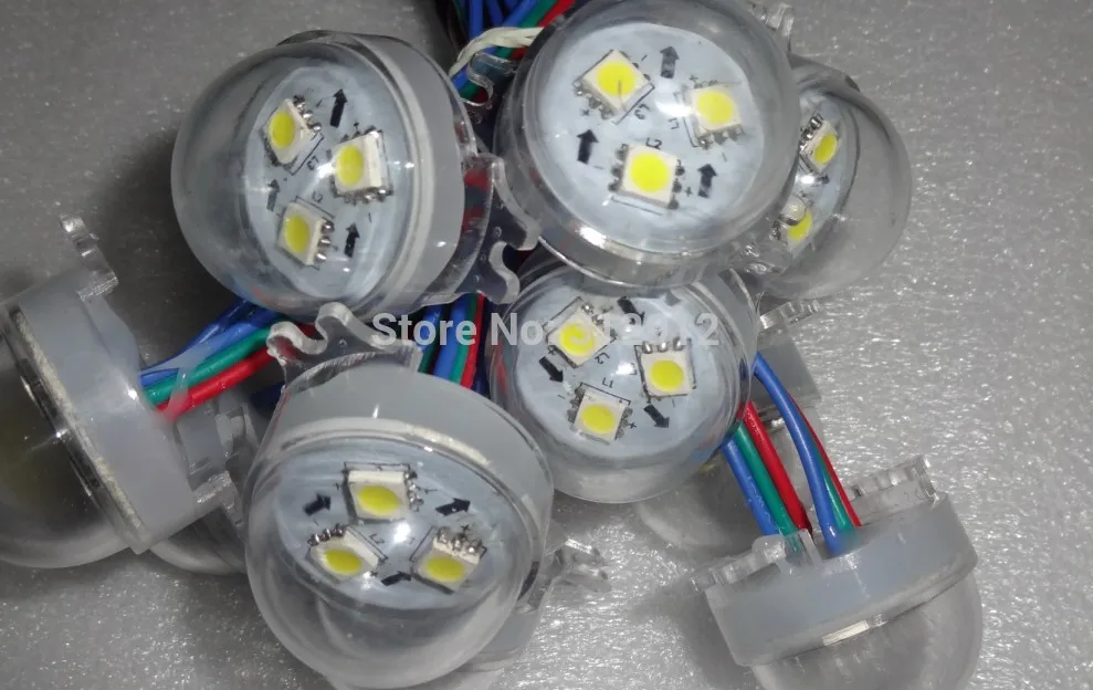 

30mm diameter UCS1903 WHITE strobe pixel string,DC12V input,20pcs a string,IP68 rated;transparent cover