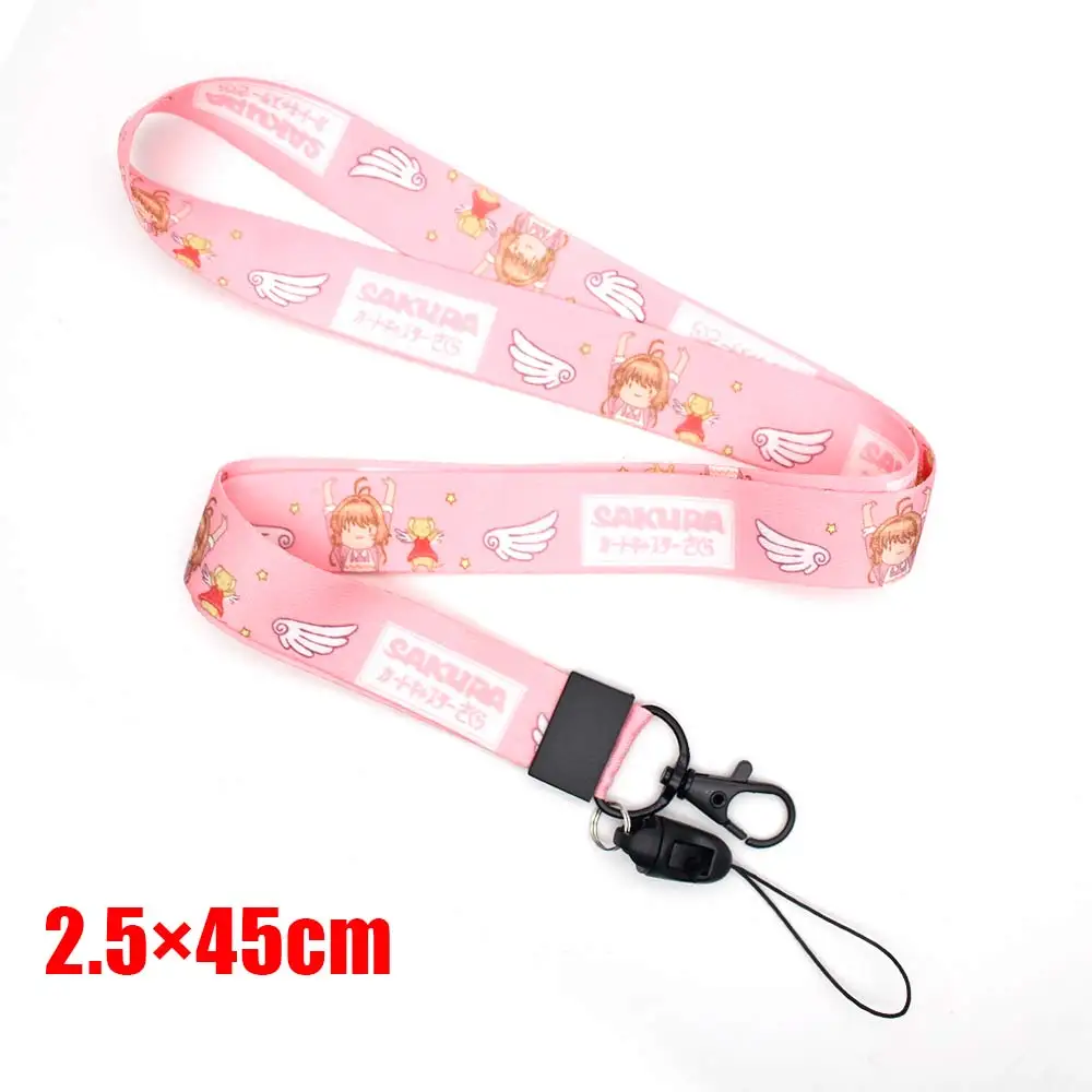 

Card Captor Sakura Phone Rope Anime Cute Figure Strap Chain Charm Lariat Lanyard Keychain PVC Ring Cover Hang DIY Accessory Gift