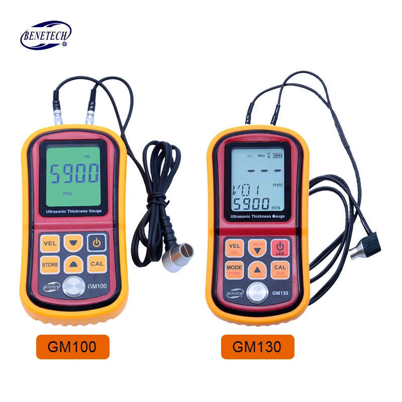 Digital Ultrasonic Thickness Gauge tester GM100/GM130 handheld steel aluminium glass