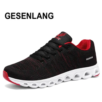 

2019 Men's Black Running Sport Shoes Summer Breathable Soft Light Male Sneakers Wearable Outdoor Tourism Trail Walking Shoes NEW