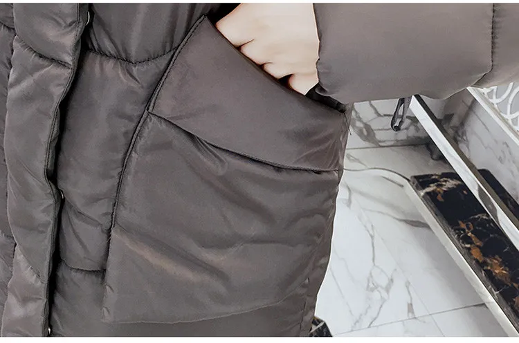 Women Parkas Long Winter Loose Cotton Coat Female Hooded Winter Jacket Women 2018 Women Winter Coat Korean Style LZ979 (19)