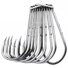 50pcs/lot High-Carbon Steel Fishing Hooks 1#-6# Barbed Hook Black Crank Black Single hook For Soft Worm Bass Carp Fishing Tools ► Photo 2/6