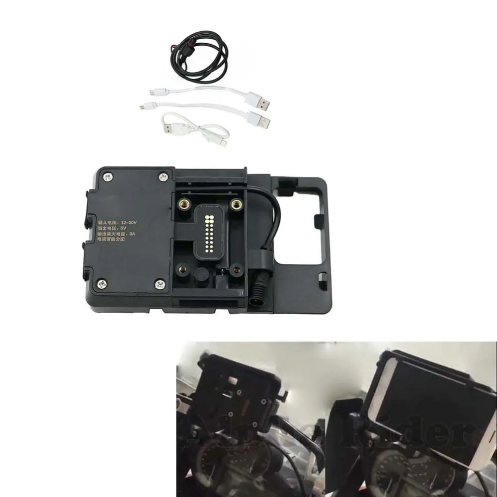 

for BMW R1200GS LC Adventure 13-17 Double USB Port Mobile Phone Navigation bracket USB Iphone Charging R1200 GS ADV 2013 - 2017