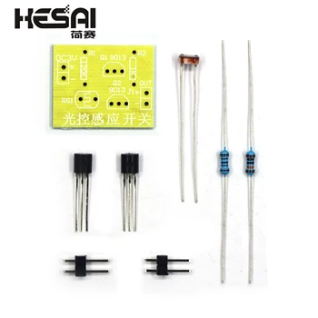 

DIY Kit Light Control Sensor Switch Suite Photosensitive Induction Switch Kits DIY Electronic Trainning Integrated Circuit Suite