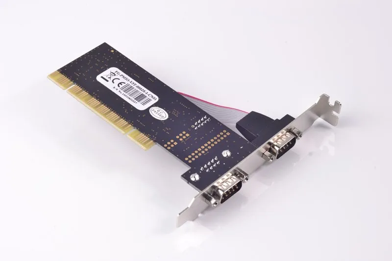 PCI 2 Порты RS232 COM DB9 Pin плата последовательного доступа адаптер MCS9865 Чипсет для Moschip