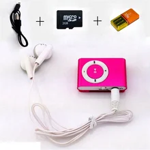 Micro TF слот для карт USB MP3 S порт плеер Красочный мини MP3 музыкальный плеер MP3-плеер USB порт с наушниками 2 ГБ TF Карта