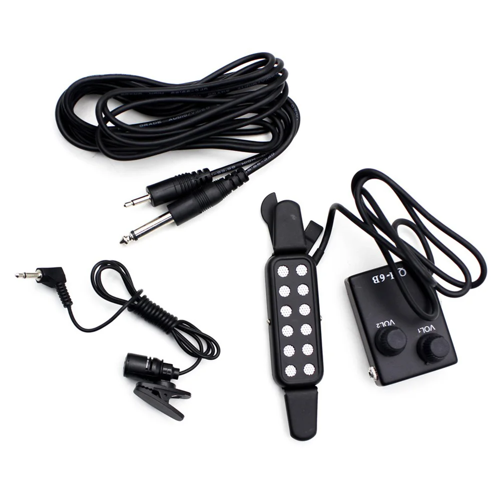 

3PC Pickups For Electric Guitar Durable Humbucker Pickups with Black Ring Pickup (with volume controller)+Microphone+Audio Cable