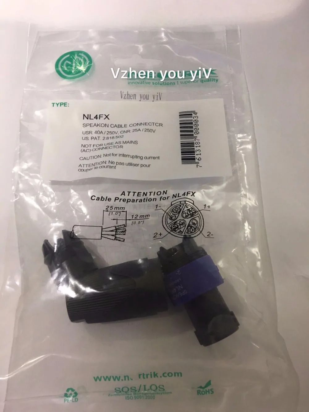 New and original  type NL4FX Speakon 4Pole Plug Male Audio Speaker Connectors CONNECTOR