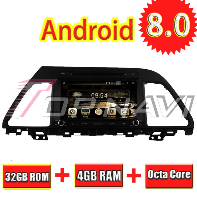 Topnavi 8 дюймовый Восьмиядерный Android 0 Автомобильный GPS навигатор для HYUNDAI SONATA LF 2015