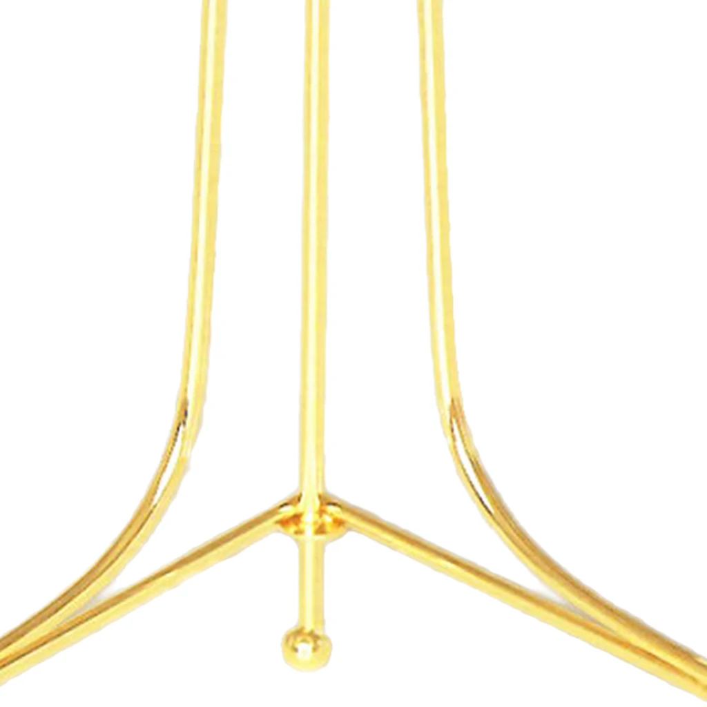 Gold Iron Stand Easel Art Display Stand Bowl Plate Display Rack Holder 10''
