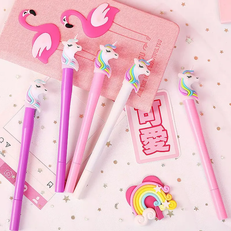 

Cosas Kawaii Unicorn Light Silica Head Gel Pen Novelty Neutral Pen For Writing Kids Gift Office School Supply Lovely Papeterie