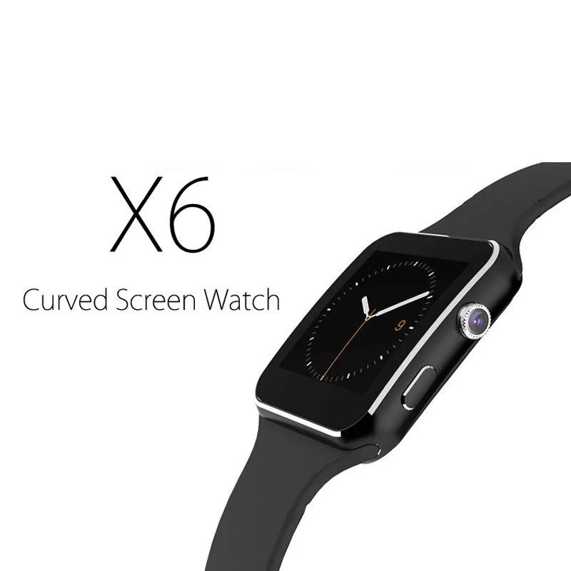 Смарт часы X6 с сенсорной камерой поддержкой SIM карты TF Bluetooth спортивный браслет
