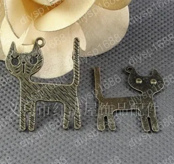 

Модные ювелирные изделия, аксессуары, подвеска, бусина из сплава, античная бронза, 26*33 мм, в форме кошки, 50 шт. JJA2368