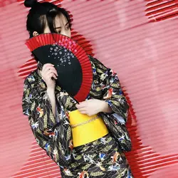 2019 Лето peafowl японское кимоно для женщин полиэстер Атлас кимоно юката вечернее платье хаори