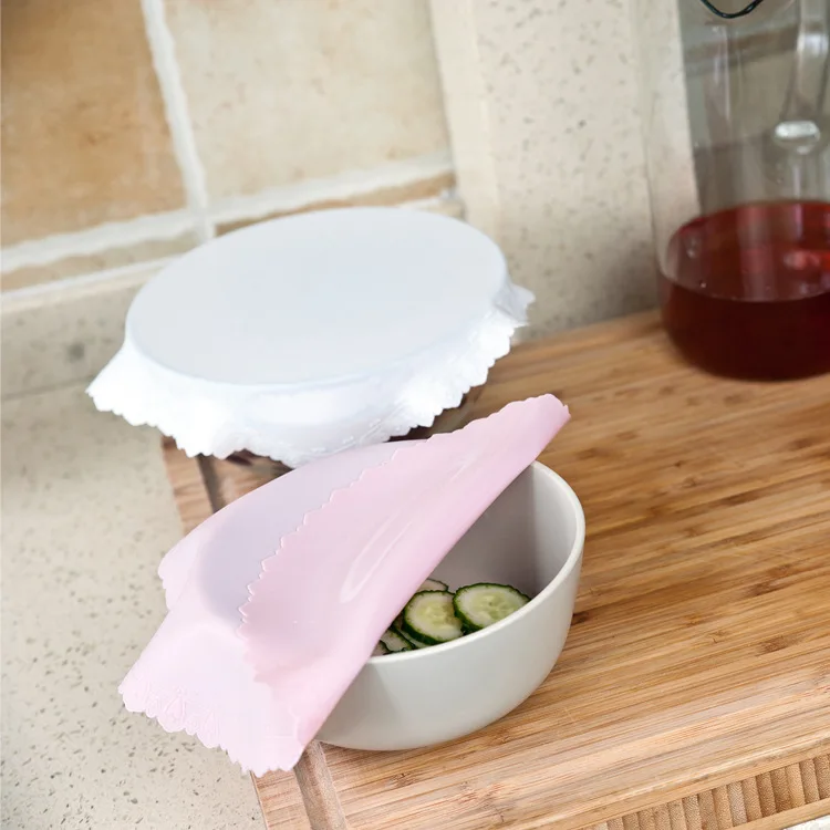

Multifunctional Food Grade Silicone Wrap Refrigerator Bowl Kitchen Microwave Oven Heating Lid Silicone Cover Tableware Mats