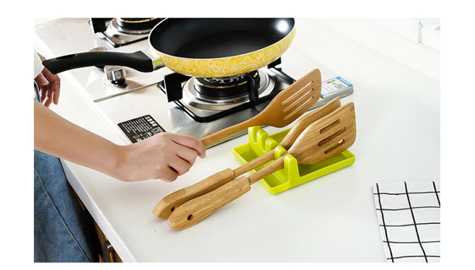 Кухонная кухонная утварь кухонная силиконовая ложка для отдыха посуда держатель для кухонной лопатки термостойкая Прямая поставка
