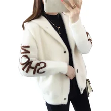 Осенняя Женская Новинка года, вельветовые куртки с капюшоном, утепленные Короткие повседневные пальто, свободная верхняя одежда с надписью, зимние парки YP1623