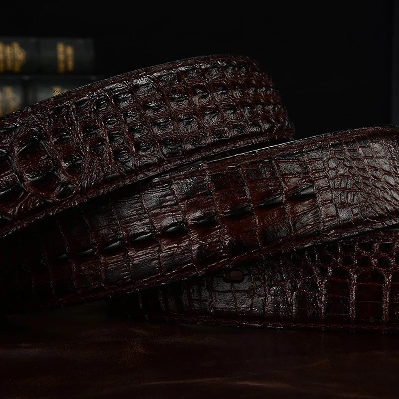 DINISITON, 3D Крокодил, известный бренд, кожаный ремень, дизайнерские мужские ремни, люксовый бренд, гладкая Пряжка, ремни для мужчин, ceinture homme