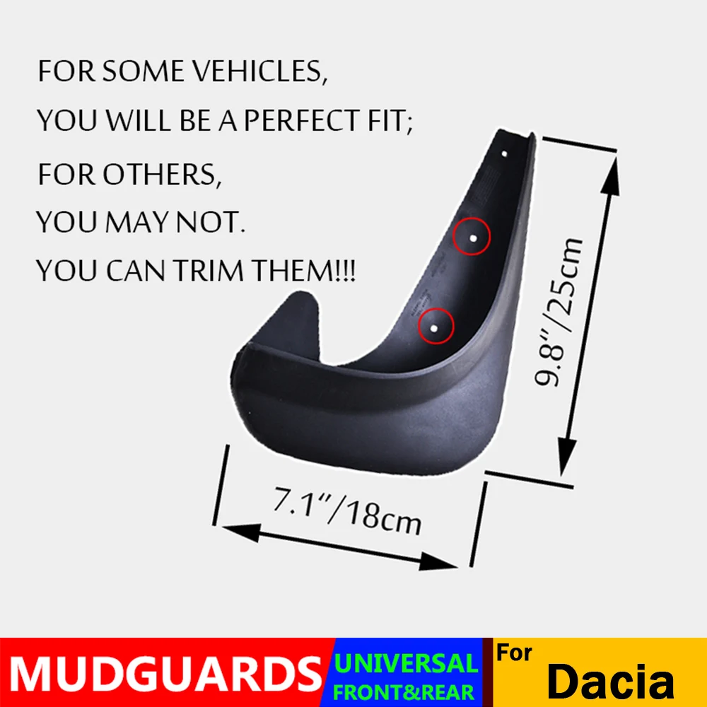 4 шт. универсальные брызговики для Dacia Dokker Duster|Грязезащита| |