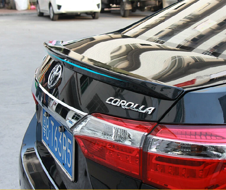 Auto rear spoiler car painted abs spoiler for toyota corolla 2014 2015