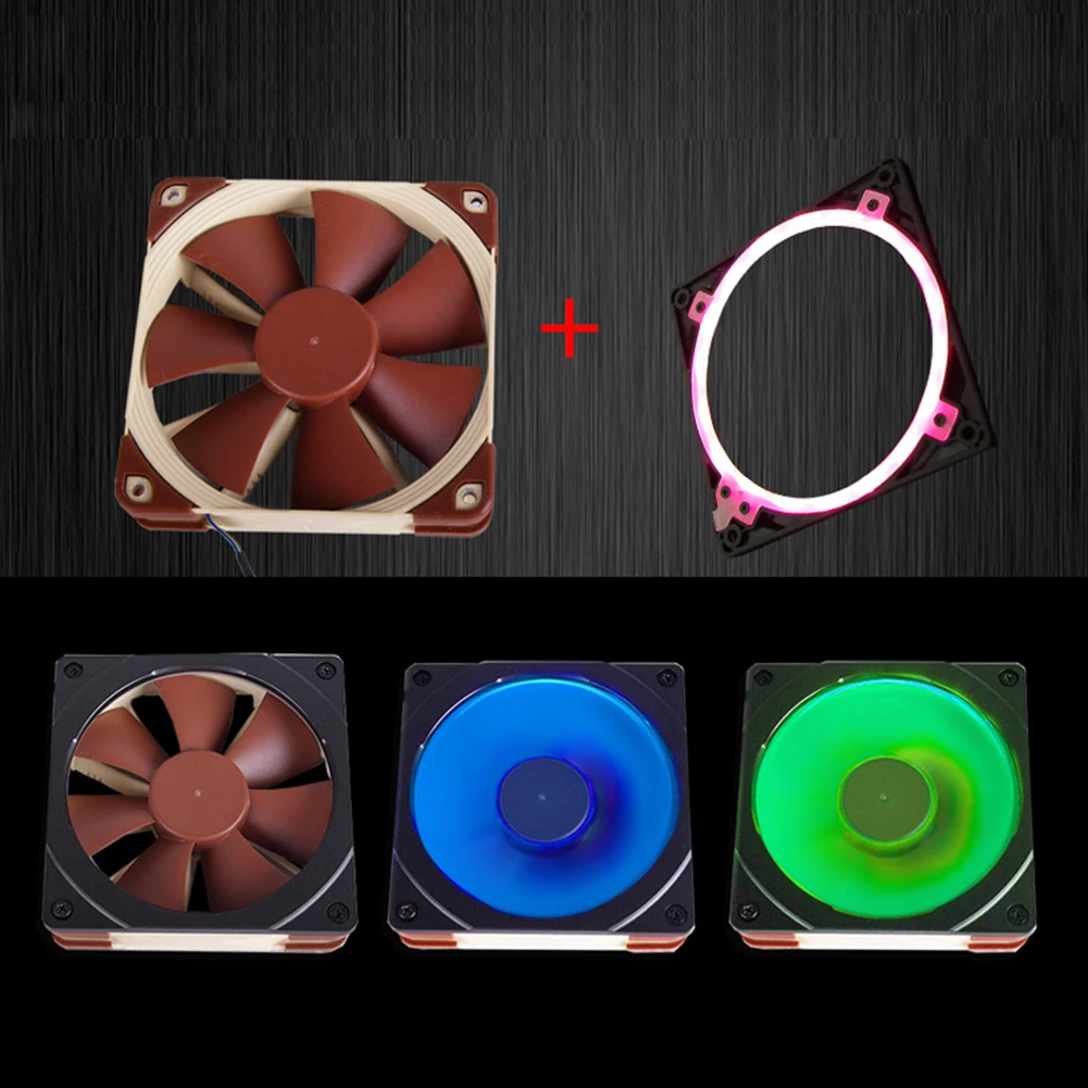 4 Pin Ультра тонкий 10 видов цветов RGB свет 18 LED кольцо Halo диафрагма для 120 мм