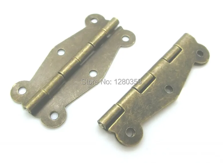 Free Shipping-20pcs Door Butt Hinges(rotated from 0 degrees to 270 degrees) Antique Bronze 6 Holes 5.1cm x 2.4cm D0017 | Обустройство