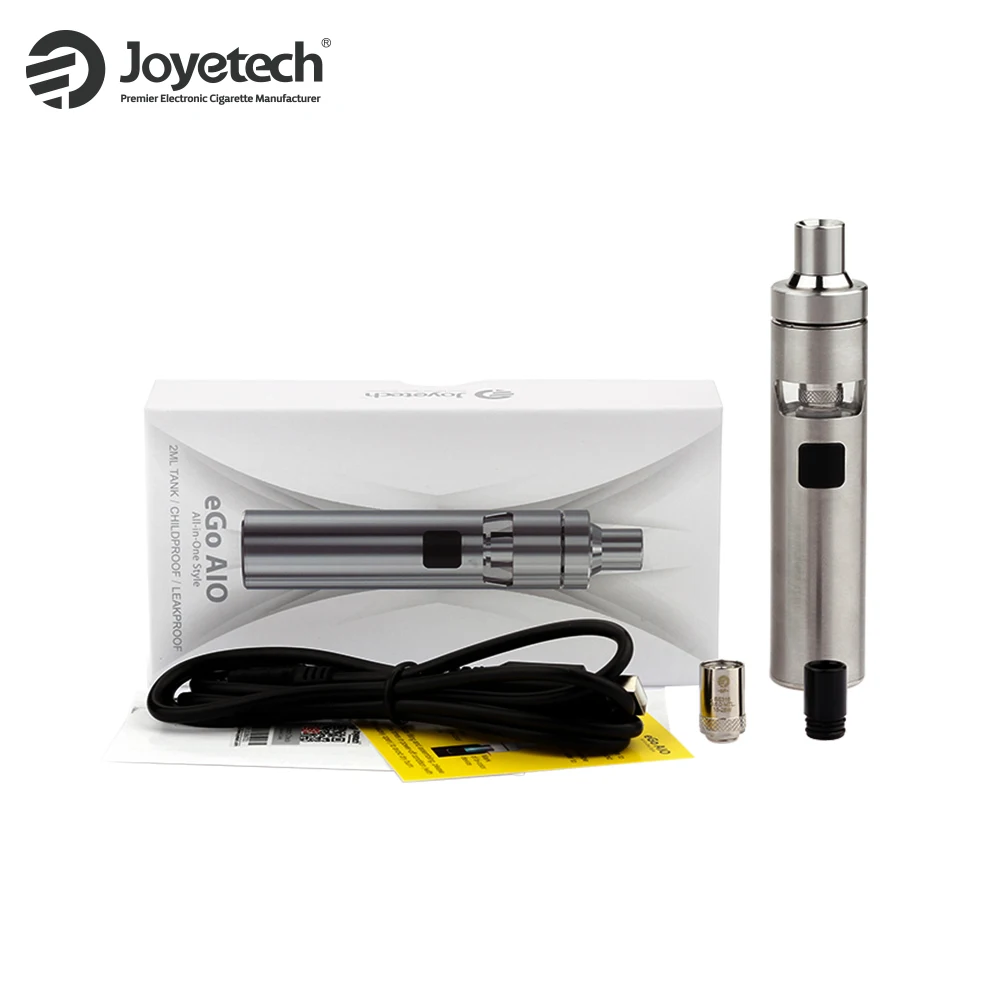 

Original Joyetech eGo AIO D22 kit E Cig 1500mAh Built-in Battery 2ml Tank Atomizer Vape BF SS316-0.6ohm MTL Coil Head all in one