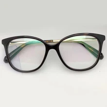 Ацетатные Смешанные очки с оправой из сплава рамка роскошный бренд классический глаз кошки очки Оптические с оригинальной коробкой обеспечивают пользовательские функции объектива