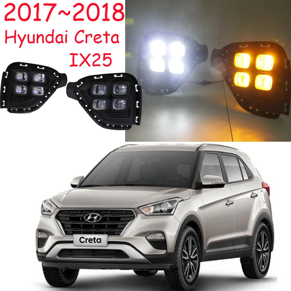 Светодиодные 2017 ~ 2018 Hyundal Creta IX25 дневные фары противотуманные accent Elantra Genesis i10 i20