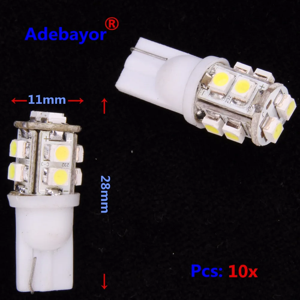 10 шт. горячая Распродажа T10 10SMD 3528 клиновидные светодиодные лампы для номерного
