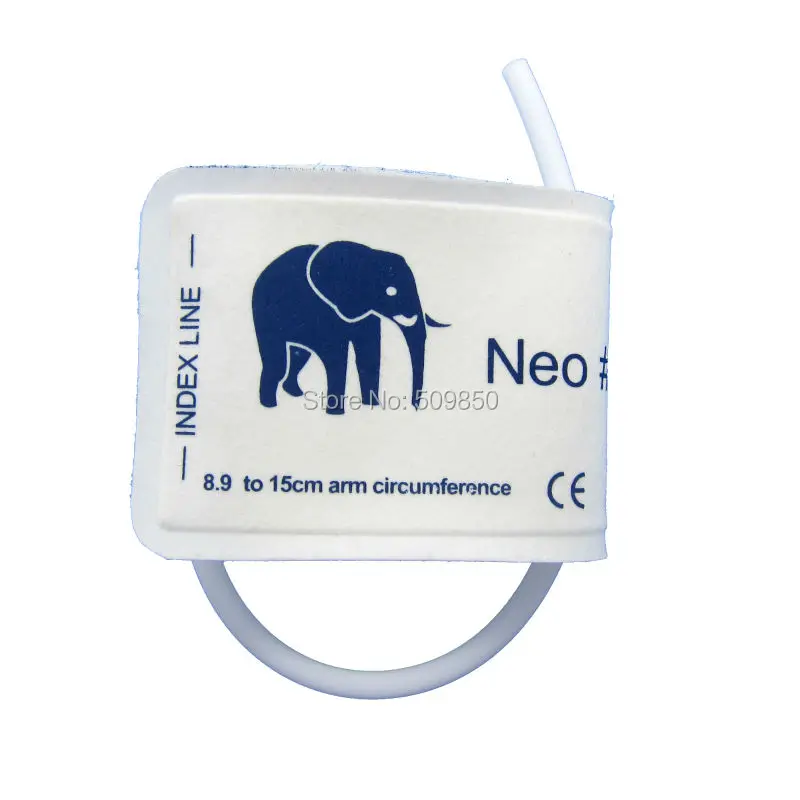 

Free shipping Range 8.9-15CM Veterinary disposable blood pressure cuff single tube non woven neonatal nibp cuff