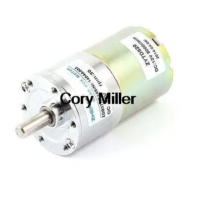 

12V 6mm Diameter Shaft 2 Terminal 5000RPM Speed Reduce Gearbox DC Gear Motor