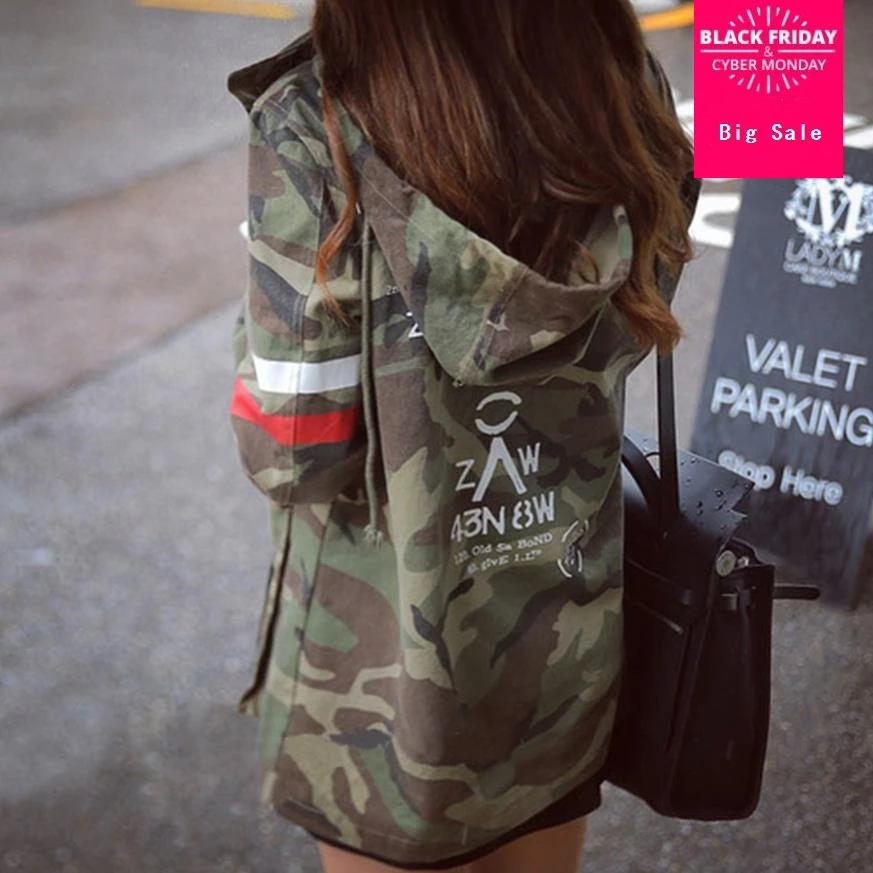 Jacket Women 2017 New Arrival Female Army Green Printed Camouflage Jacket Chaquetas Mujer Fall Jackets For Women Coat W489