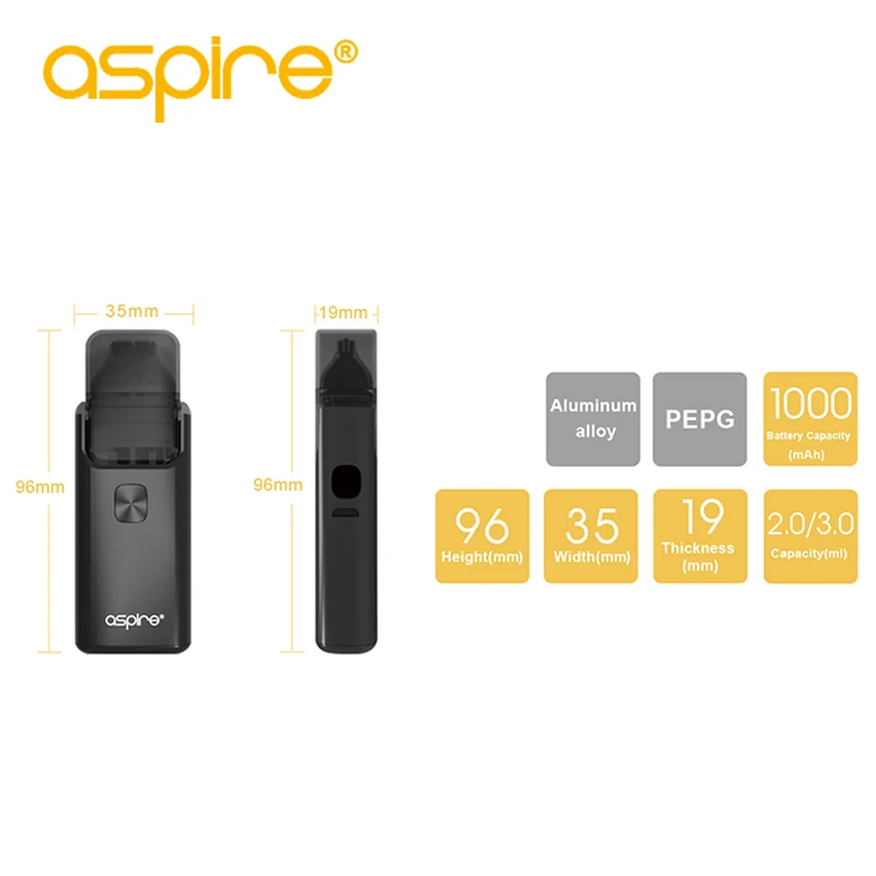 Electronic Cigarette Aspire Breeze 2 AIO Kit 3ML Capacity Replaceable Cartridge Pod System Can Change 0.6ohm 1.0ohm Breeze Coil Electronic Cigarette Aspire Breeze 2 AIO Kit 3ML Capacity Replaceable Cartridge Pod System Can Change 0.6ohm 1.0ohm Breeze Coil