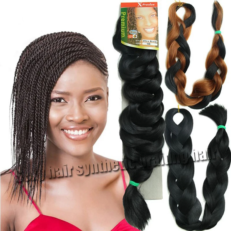 1pc Kanekalon Jumbo Braid Xpression Braiding Hair 86 165g